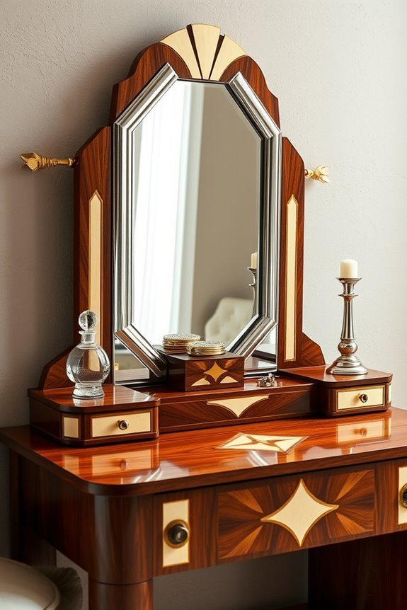 glamorous art deco vanity