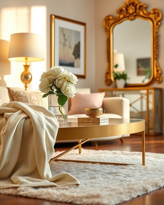 glamorous cream and gold