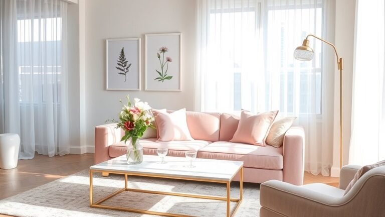 glamorous feminine apartment decor
