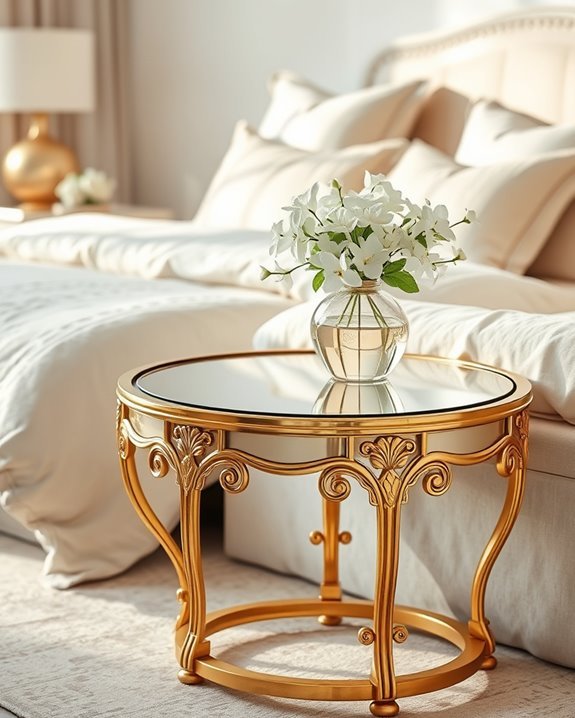glamorous gold accent tables