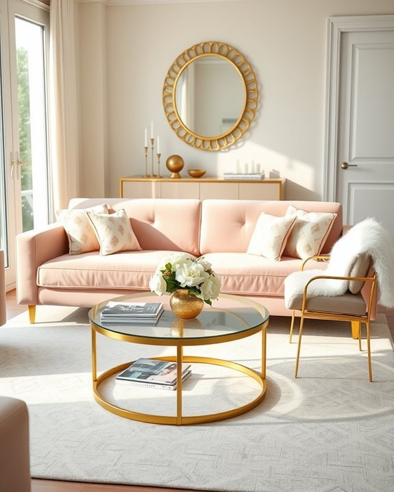 glamorous gold decor accents