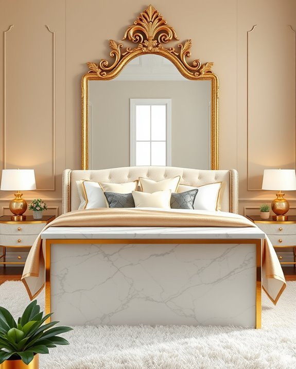 glamorous gold decorative mirrors