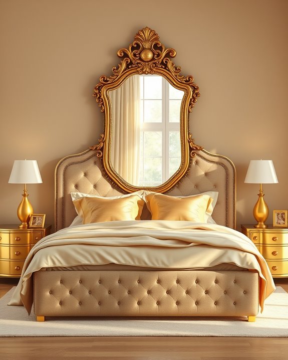 glamorous gold framed mirrors
