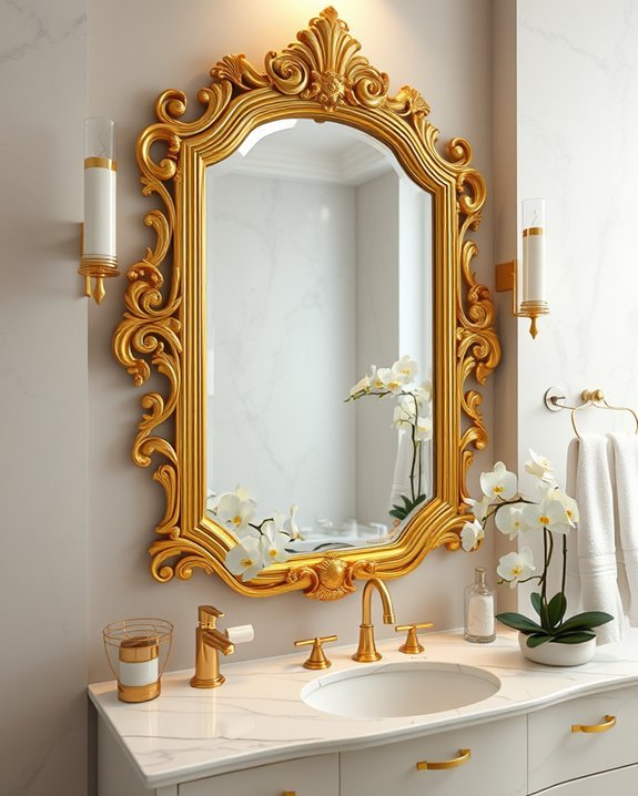 glamorous gold mirror elegance