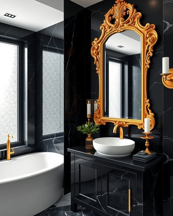 glamorous gold mirrors elevate decor