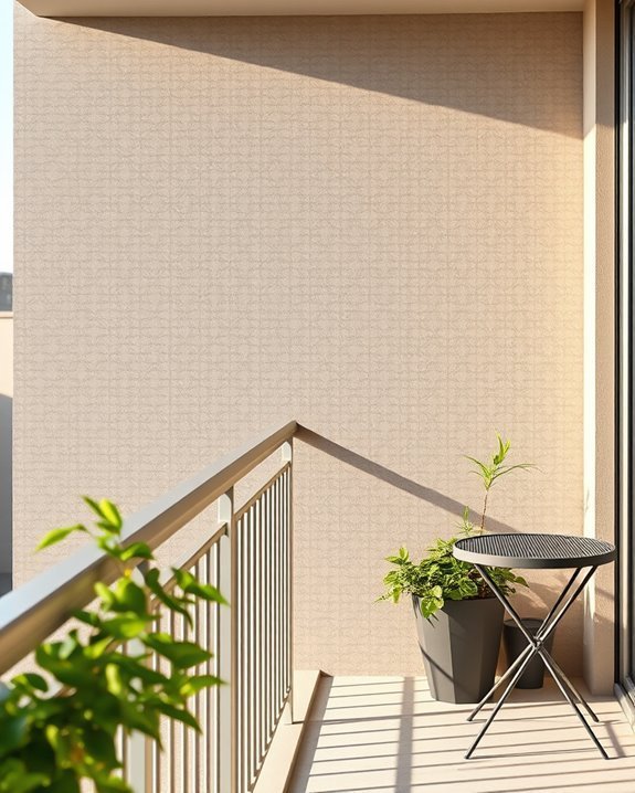 glamorous metallic balcony accents