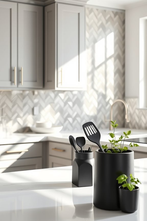 glamorous reflective kitchen tiles