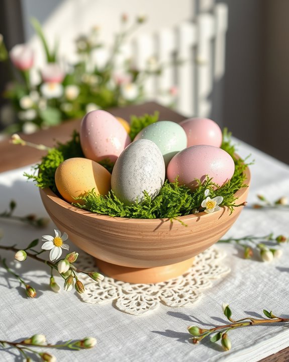 glittery easter egg decorations