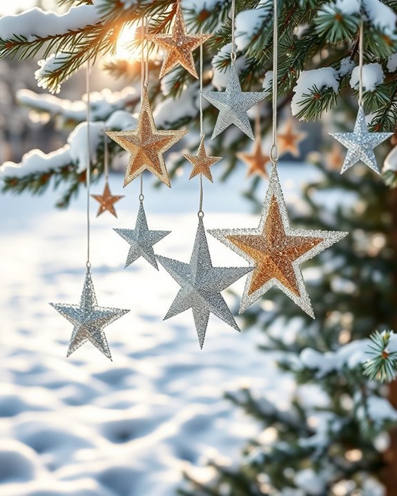 glittery stars for decoration