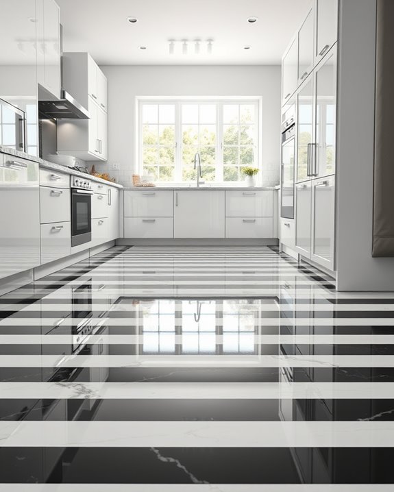 glossy striped tile elegance