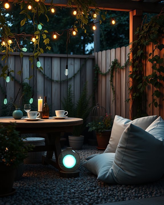 glow in the dark backyard accents