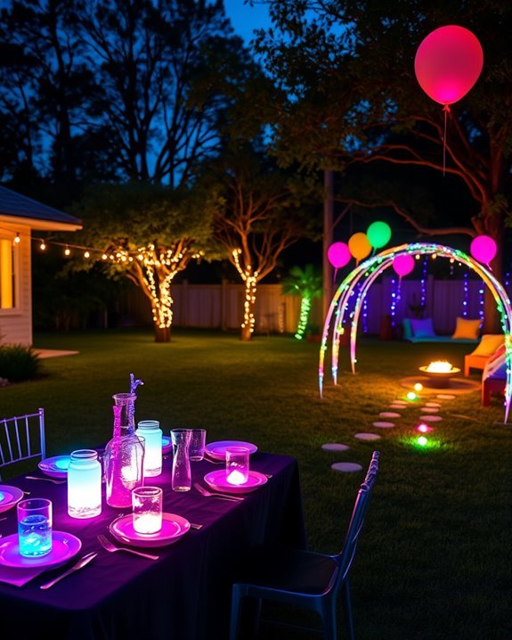 glow in the dark birthday celebration