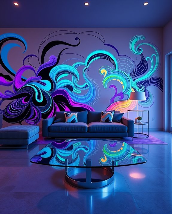 glow in the dark wall designs