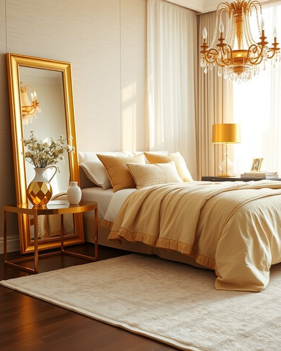 gold accent pieces elevate