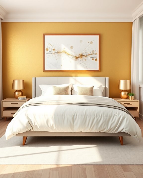 gold accent wall elegance