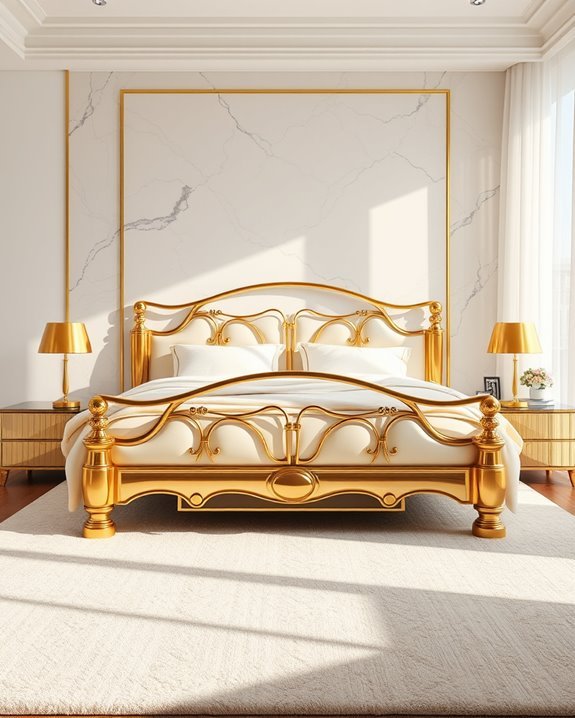 gold bed frames elevate luxury