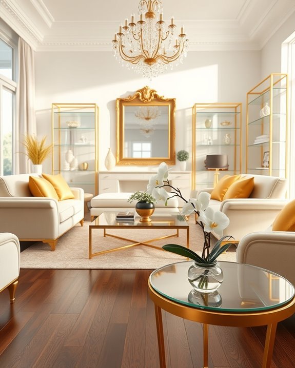 gold glass elegance decor