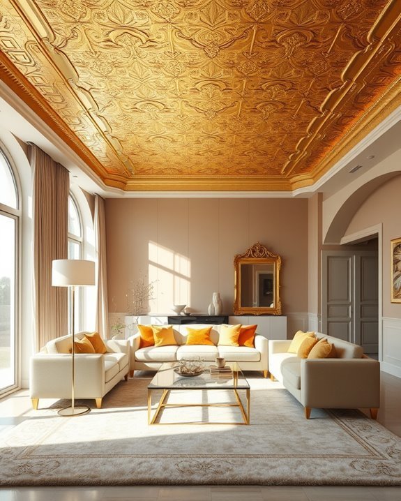 gold leaf ceiling designs