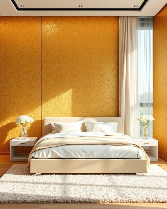 gold textured wall design