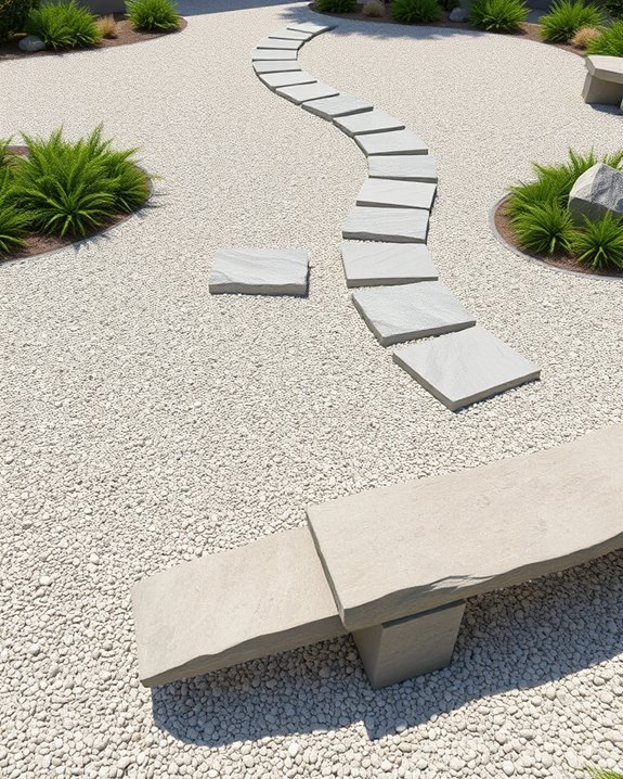 gravel and stone contrast