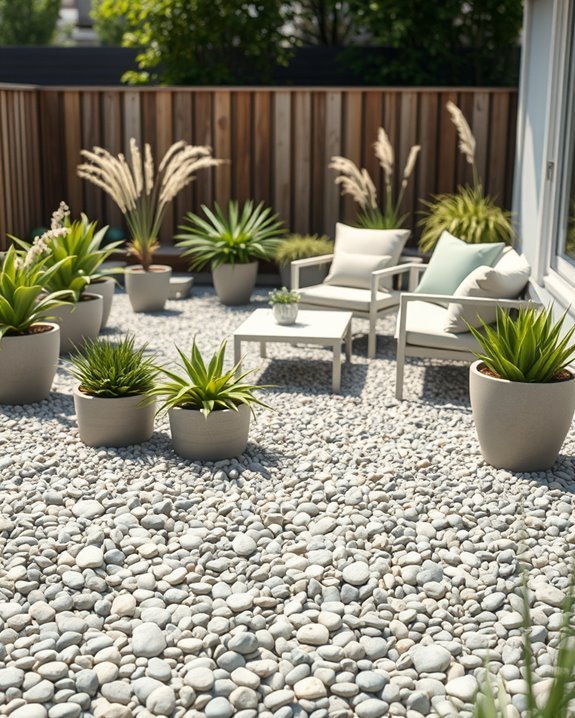 gravel patios for relaxation