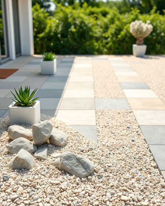 gravel pavers stylish outdoor design