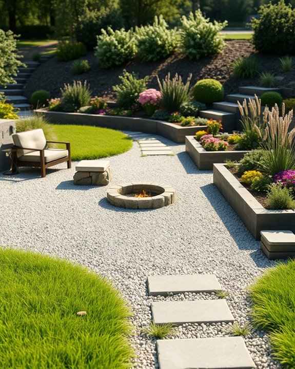 gravel zones for yard design