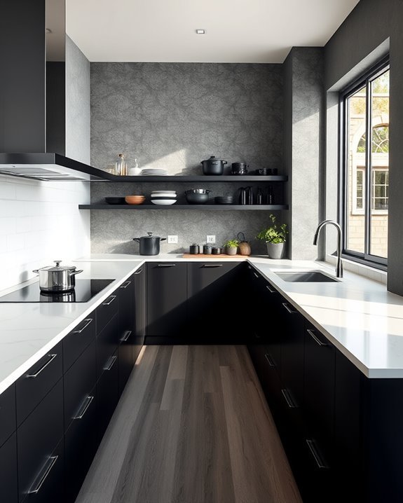 gray accent wall sophistication