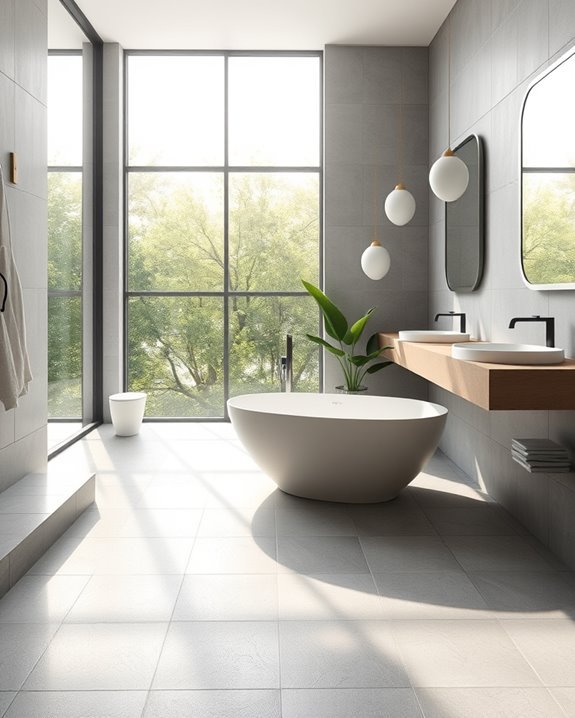 gray tiles amplify brightness