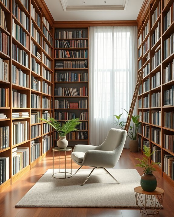greenery enhances library ambiance