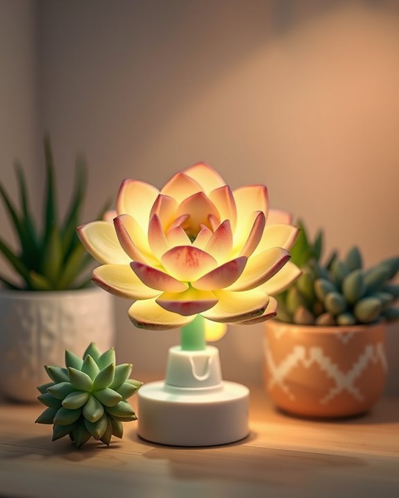 greenery inspired glowing night lights