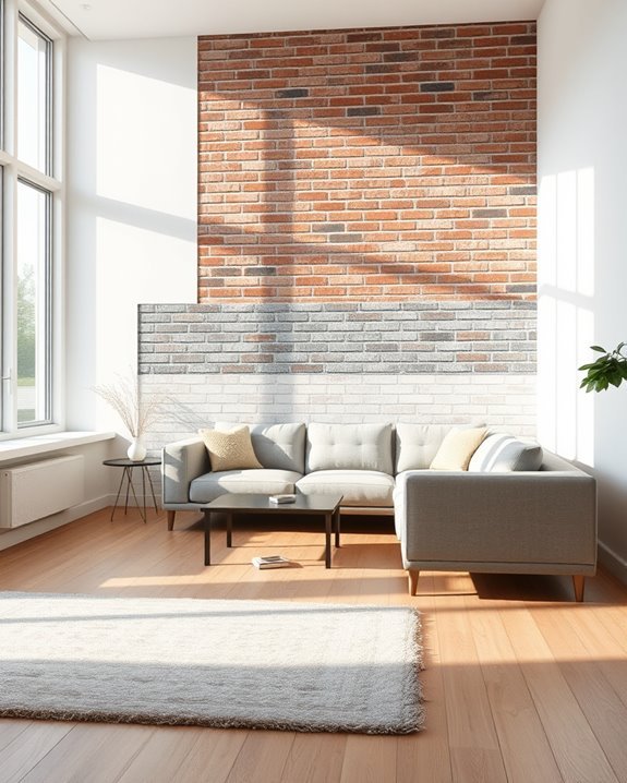 half brick wall aesthetics enhance