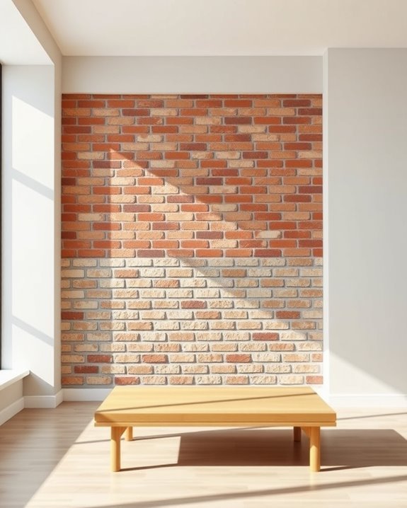half brick wall design elegance