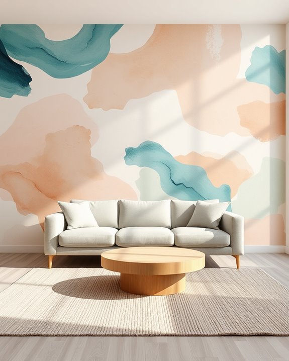 hand painted abstract wall art