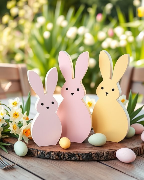 hand painted bunny decor project
