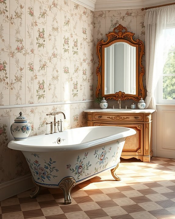 hand painted ceramic elegance