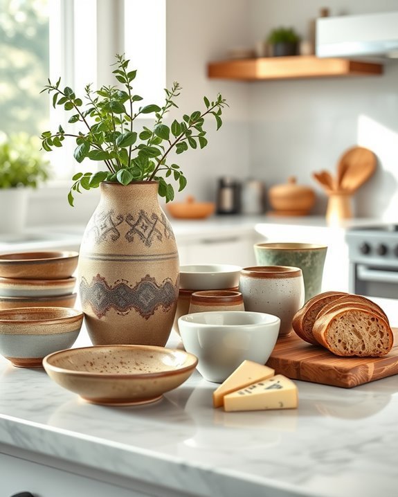 handcrafted pottery enhances aesthetics