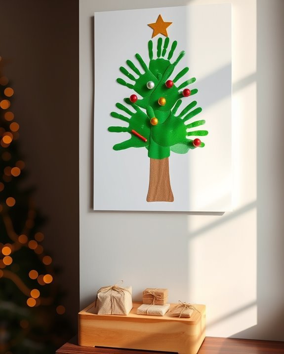 handprint tree art activity