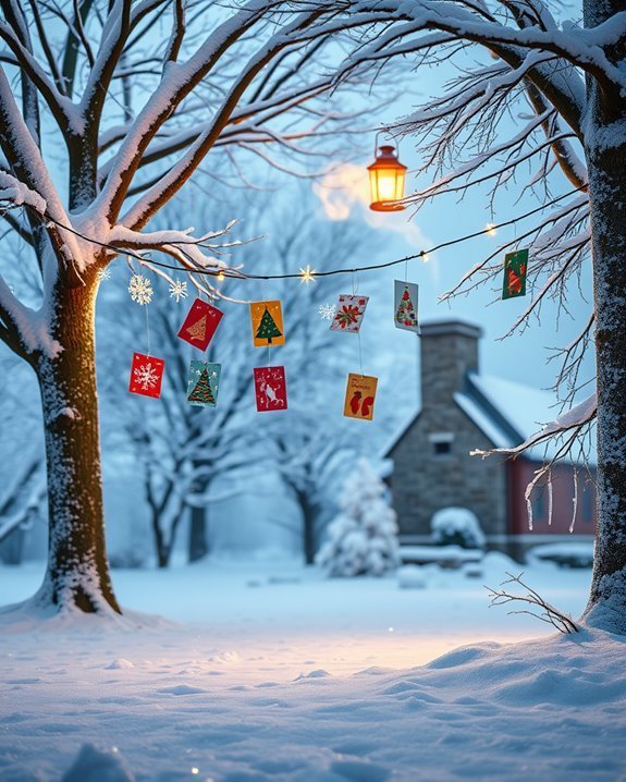 hang cards with twine