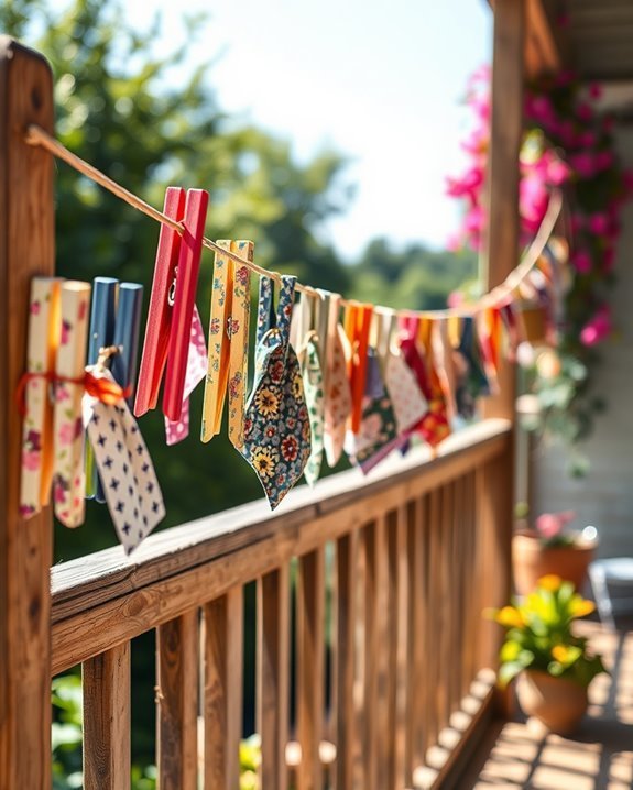 hanging clothespin photo display