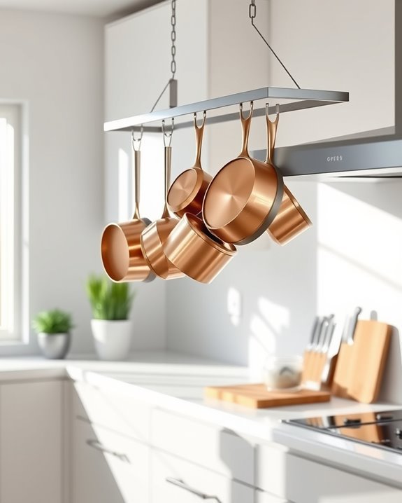 hanging cookware for efficiency