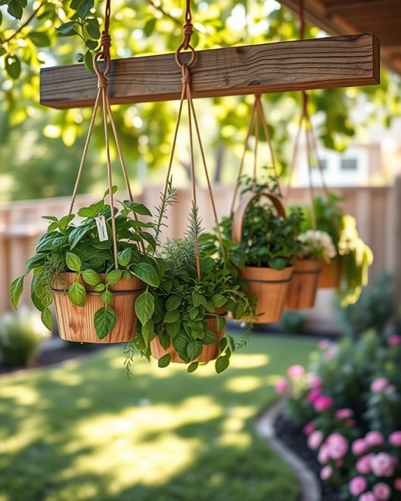 hanging herb garden creation