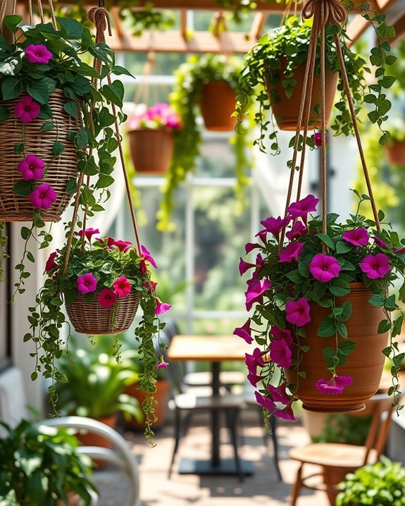 hanging planters for ambiance