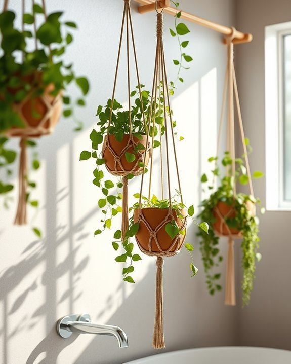 hanging planters for bathrooms
