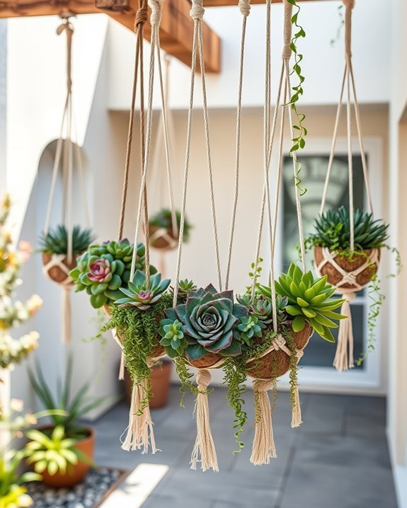 hanging succulent garden care