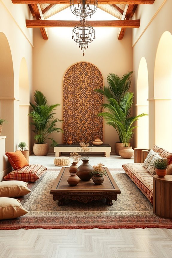 harmonious earthy interior design