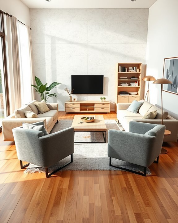 harmonious furniture flow arrangement