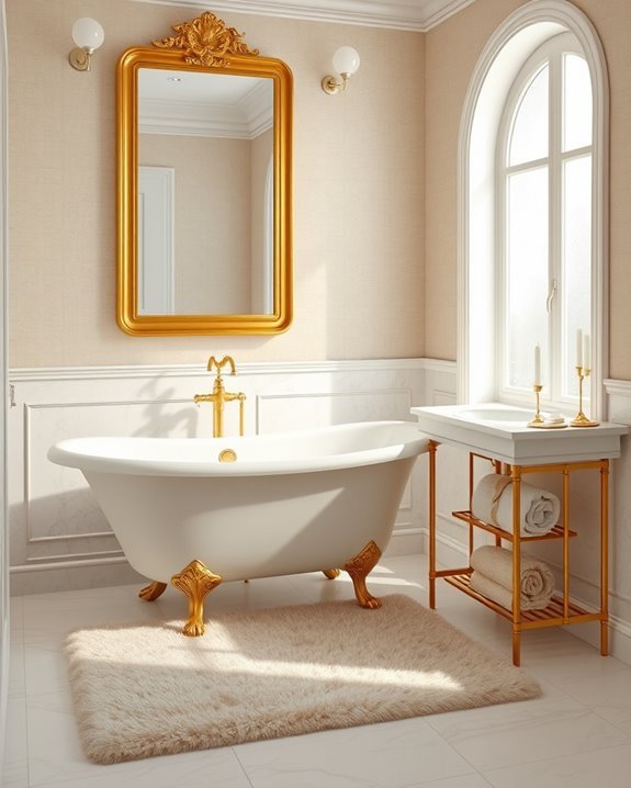 harmonious gold bathroom design