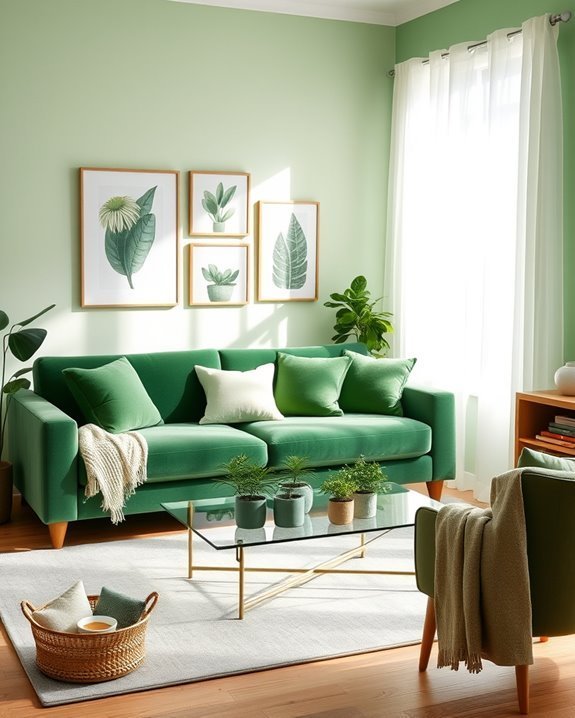 harmonious green color combinations