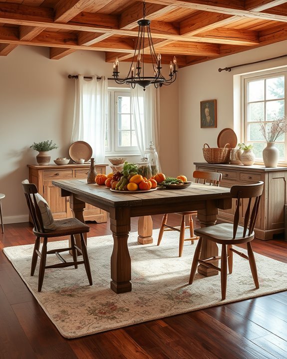 harvest themed dining room decor